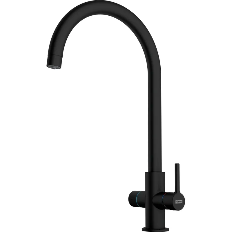 Tijdelijk Beschikbaar Miscelatore tripla via per filtrazione acqua Lina Clear Water 2.0 J black matt Franke Miscelatore tripla via per filtrazione acqua Lina Clear Water 2.0 J black matt Franke Echome