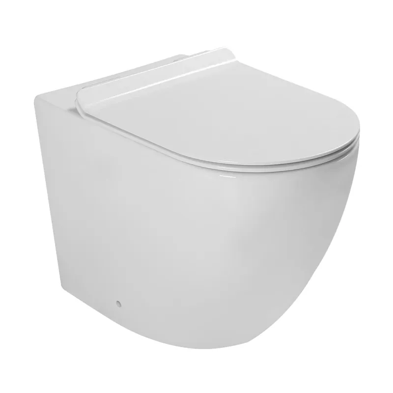Gratis Retour Vaso WC a pavimento bianco lucido filo parete con sedile incluso Chia Aquanos Vaso WC a pavimento bianco lucido filo parete con sedile incluso Chia Aquanos Echome