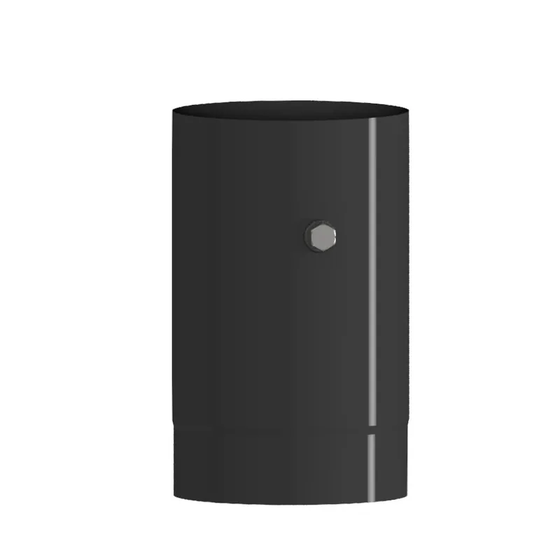 Canna fumo altezza 20 cm con elemento controllo fumi acciaio smaltato nero opaco Design Wood De Marinis Canna fumo altezza 20 cm con elemento controllo fumi acciaio smaltato nero opaco Design Wood De Marinis Echome Direct Verzonden