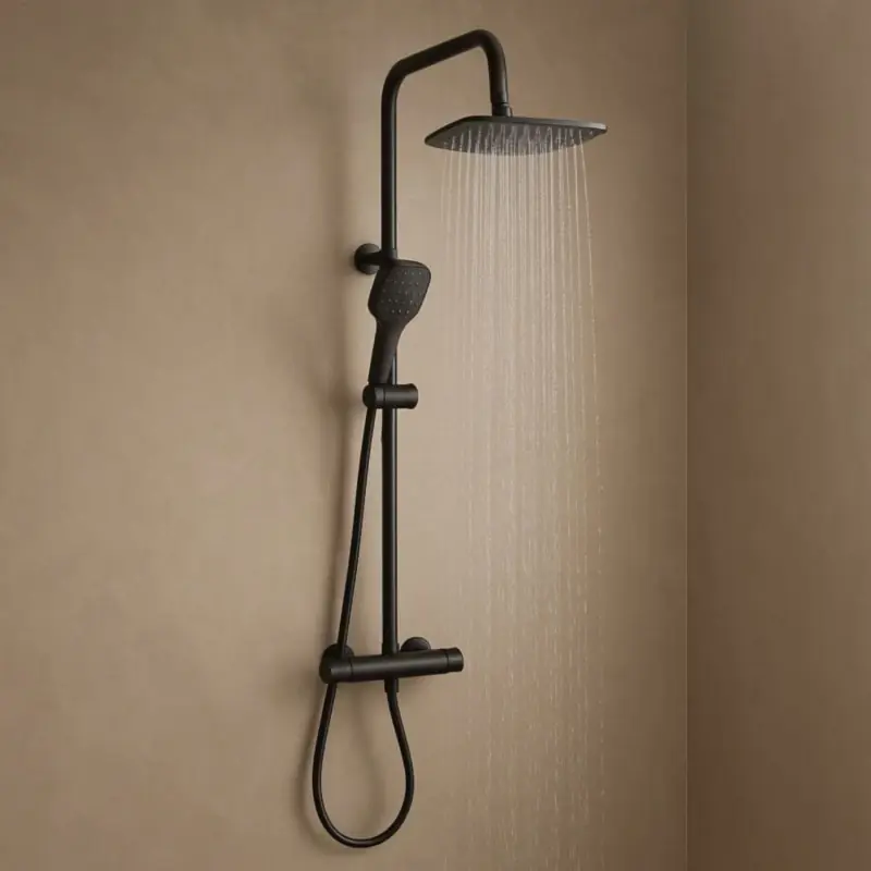 Colonna doccia quadra attrezzata termostatica Slot Black Ix Box Shower Colonna doccia quadra attrezzata termostatica Slot Black Ix Box Shower Echome Superprijs