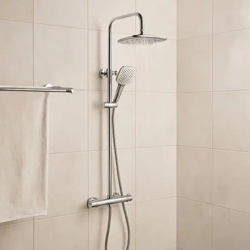 Uitverkoop Colonna Doccia Termostatica Quadra Slot Mix in Ottone Cromato Colonna Doccia Termostatica Quadra Slot Mix in Ottone Cromato Echome