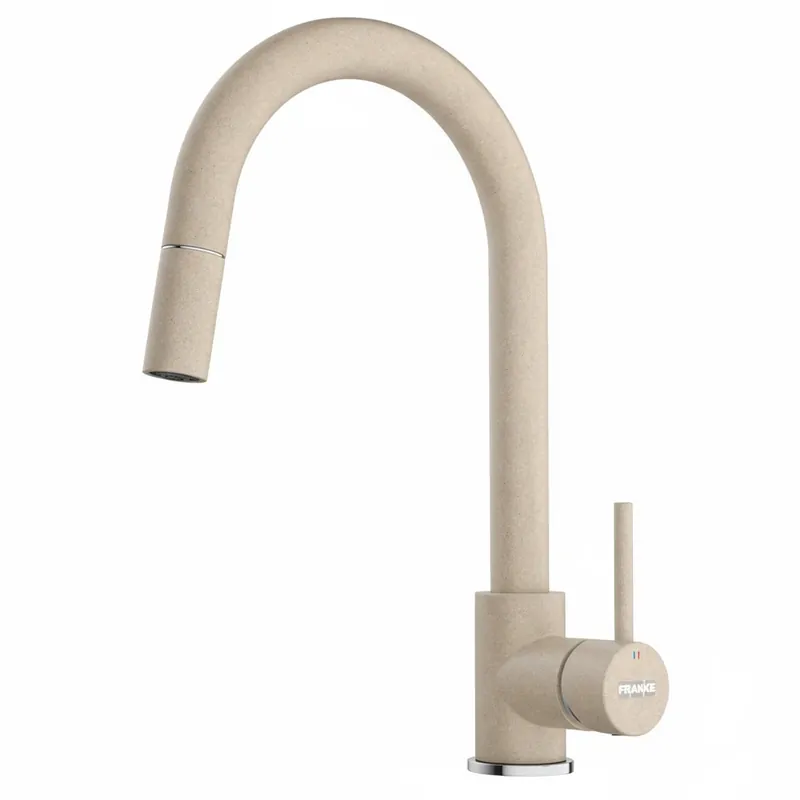 Miscelatore monocomando girevole con doccetta fragranite Avena Pola J Franke Miscelatore monocomando girevole con doccetta fragranite Avena Pola J Franke Echome Lage Kosten