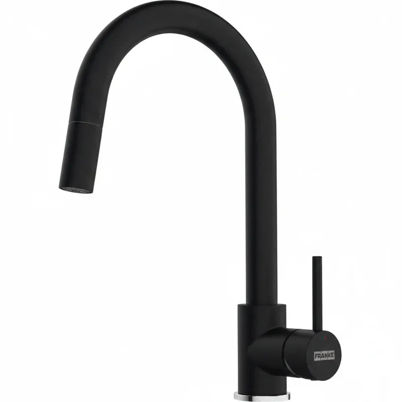 Premium Miscelatore monocomando girevole con doccetta fragranite Nero Pola J Franke Miscelatore monocomando girevole con doccetta fragranite Nero Pola J Franke Echome