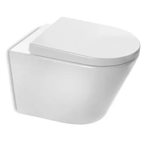 Vaso WC Sospeso Tondo Zada Bianco Lucido Senza Brida Vaso WC Sospeso Tondo Zada Bianco Lucido Senza Brida Echome Direct Verzonden
