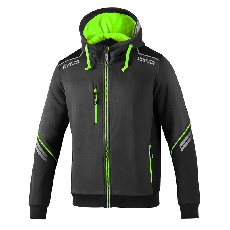 Felpa tecnica full zip con cappuccio grigia e verde Tech Hooded Colorado Sparco Felpa tecnica full zip con cappuccio grigia e verde Tech Hooded Colorado Sparco Echome Favoriet