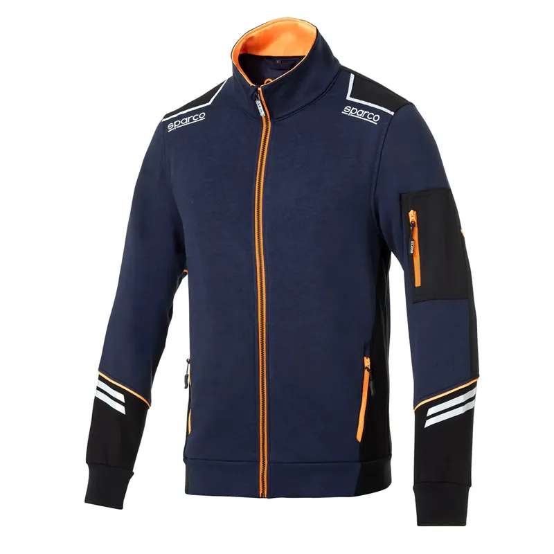 Felpa Tecnica Full Zip Blu Navy e Arancio Alabama Sparco Felpa Tecnica Full Zip Blu Navy e Arancio Alabama Sparco Echome Rechtstreeks Van De Fabrikant