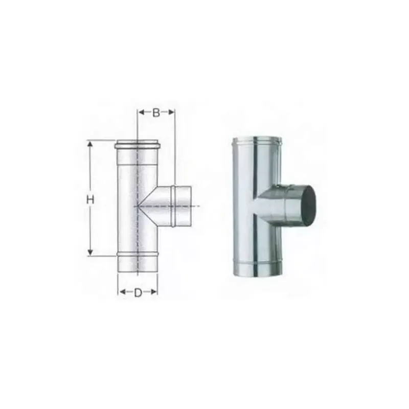 Aanbieding Innesto a Tmaschio in pancia acciaio AISI 316 80mm Polymaxacciai