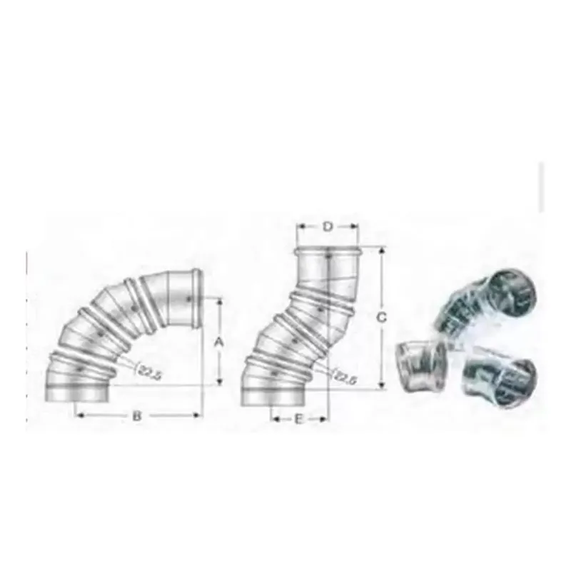 Merkproduct Curva girevole acciaio AISI 316 250mm Polymaxacciai