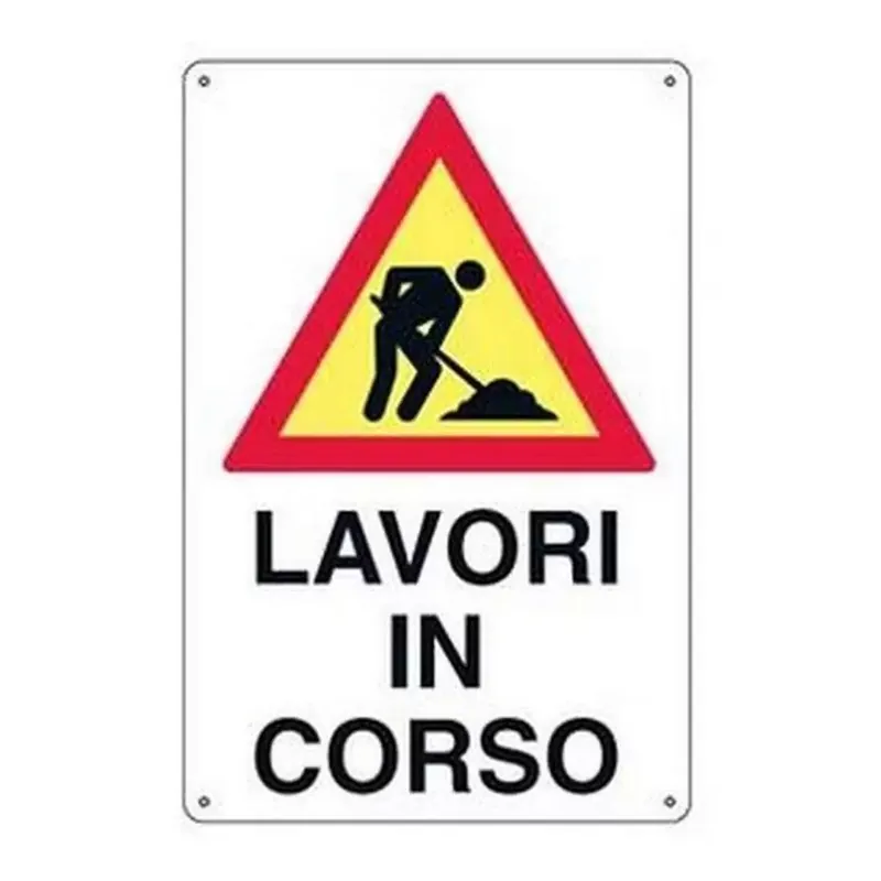 Lage Kosten Cartello in PVC Lavori in corso 30316 FT