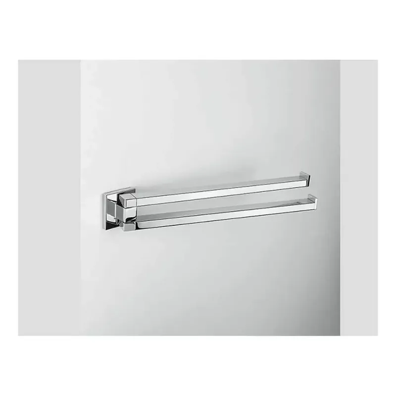 Porta asciugamani quadro snodo doppio cromo Basic Colombo Design Nieuw