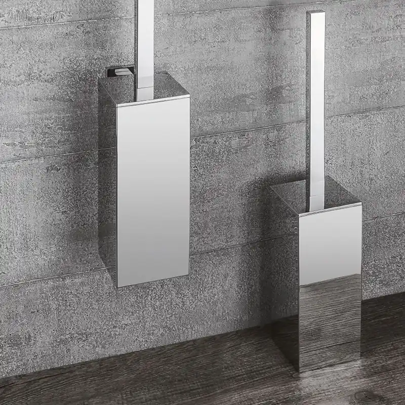 Porta scopino quadro cromo da pavimento Basic Colombo Design Beste Prijs