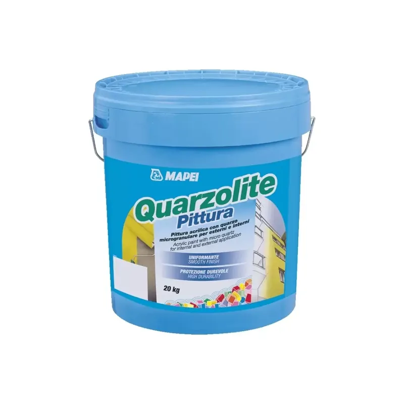 Uitverkoop Pittura acrilica con quarzo 20kg Quarzolite Pittura Mapei