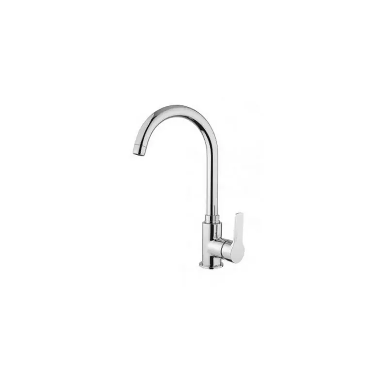 Betaalbaar Miscelatore cromato per lavello con bocca di erogazione orientabile Art. K121CR Khuga Gaboli