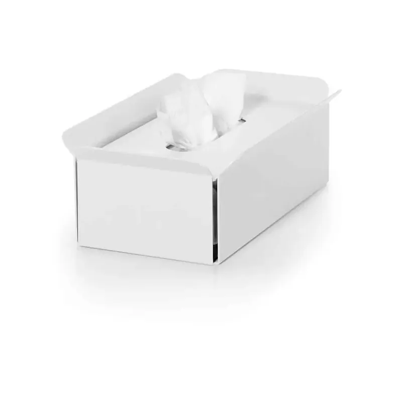 Porta fazzolettini in alluminio verniciato bianco Art.53441.09 Bandoni Lineabeta Hoge Kwaliteit