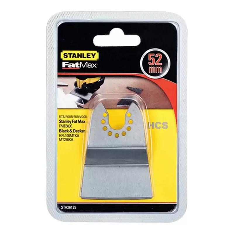 Superprijs Raschietto rigido per utensile multifunzione oscillante 52x26mm HCS Art.STA26135 Stanley