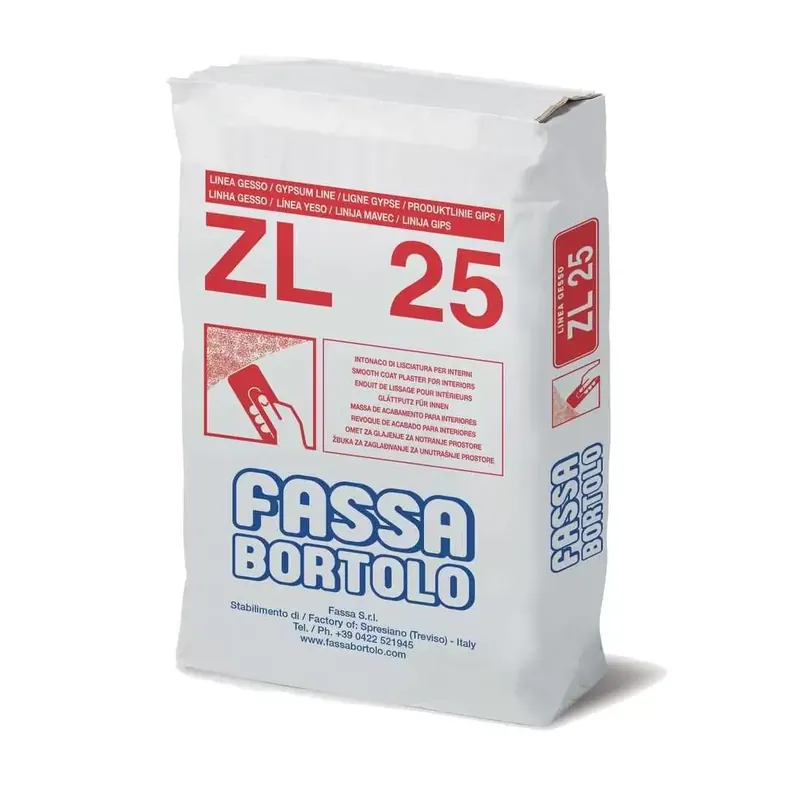 Intonaco di lisciatura per interni 25Kg ZL25 Fassa Merkproduct