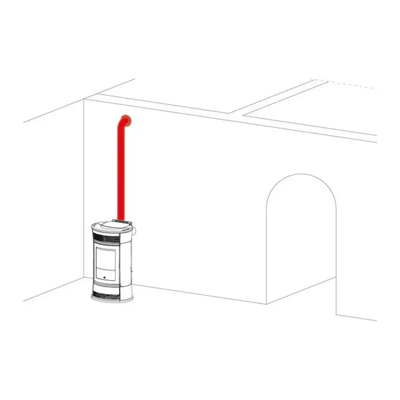Flitsaanbieding Kit canalizzazione aria calda per stufa a pellet 297360 Kit 8 Edilkamin
