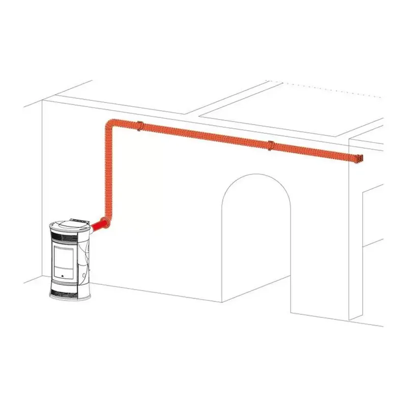Shop Nu Kit canalizzazione aria calda per stufa a pellet 772840 Kit 11BIS Edilkamin