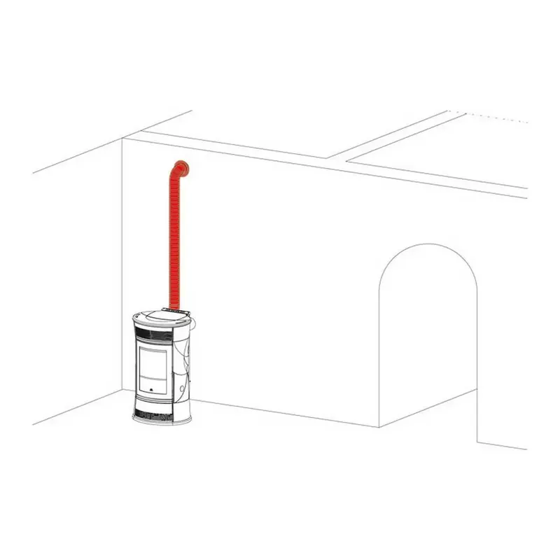 Seizoensaanbieding Kit canalizzazione aria calda per stufa a pellet 772830 Kit 11 Edilkamin