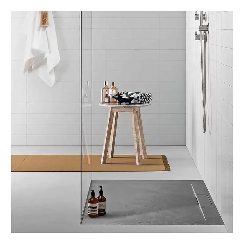 Superprijs Piatto doccia 140x80 cm Agha creta effetto pietra Step