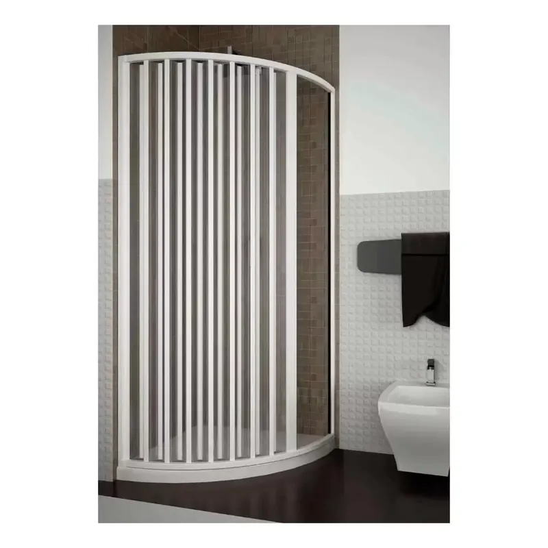 Tijdelijk Beschikbaar Box doccia 75x75 cm semicircolare a due lati con apertura laterale Roma PVC