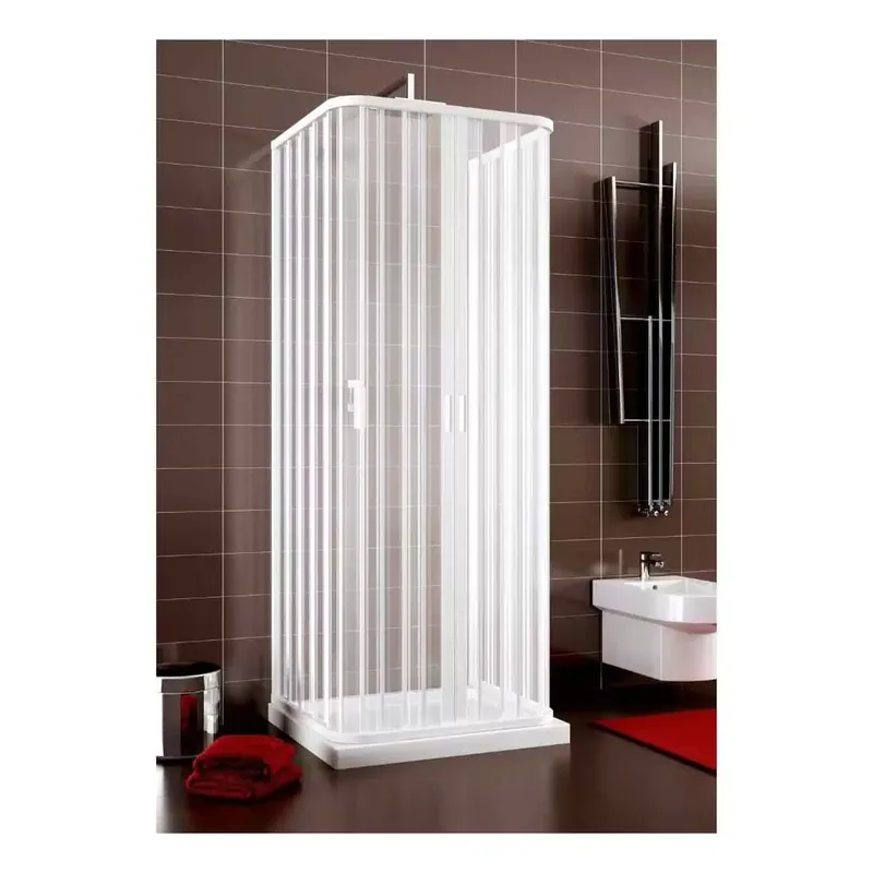 Box doccia 70x120x70 cm a tre lati con apertura centrale Praga PVC Bestel Nu