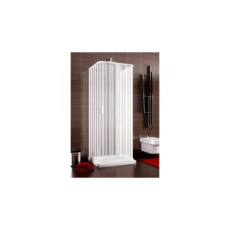 Box doccia 80x120x80 cm a tre lati con apertura centrale Praga PVC Gratis Retour