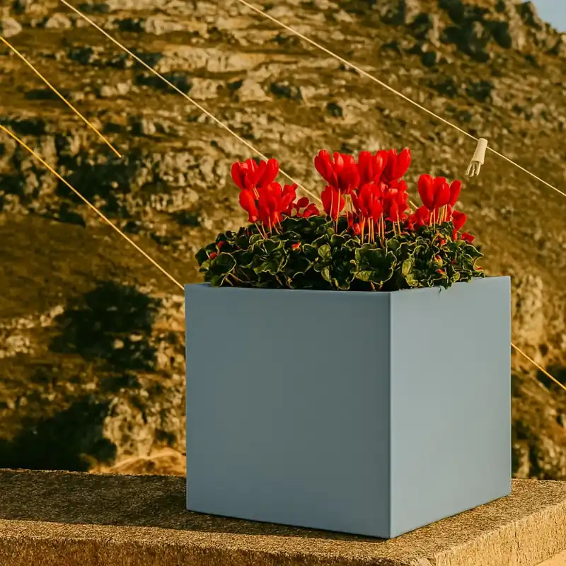 Vaso da giardino basso 40cm Cube Monacis Merkproduct