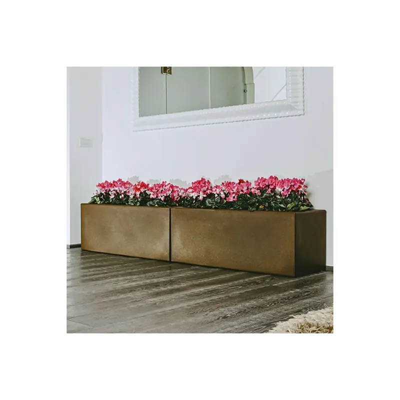 Fioriera 100x40cm da esterno in polietilene Matera Monacis Beperkte Voorraad