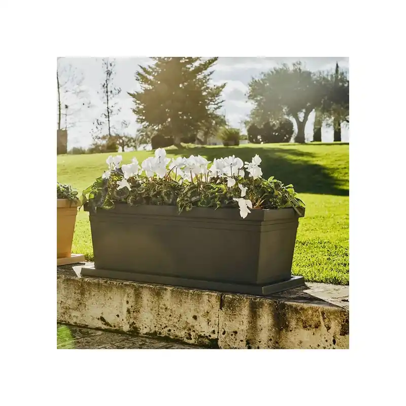 Exclusieve Aanbieding Fioriera rettangolare 100x47cm in polietilene liscia Rome Monacis