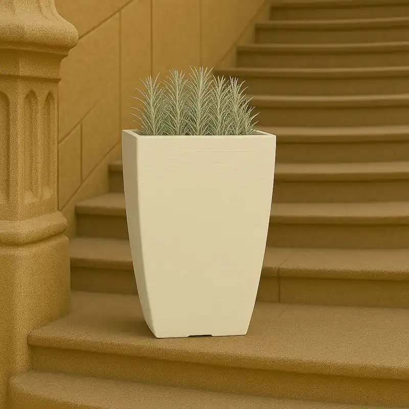 Vaso alto 38cm polietilene Adone Square Monacis Bestseller