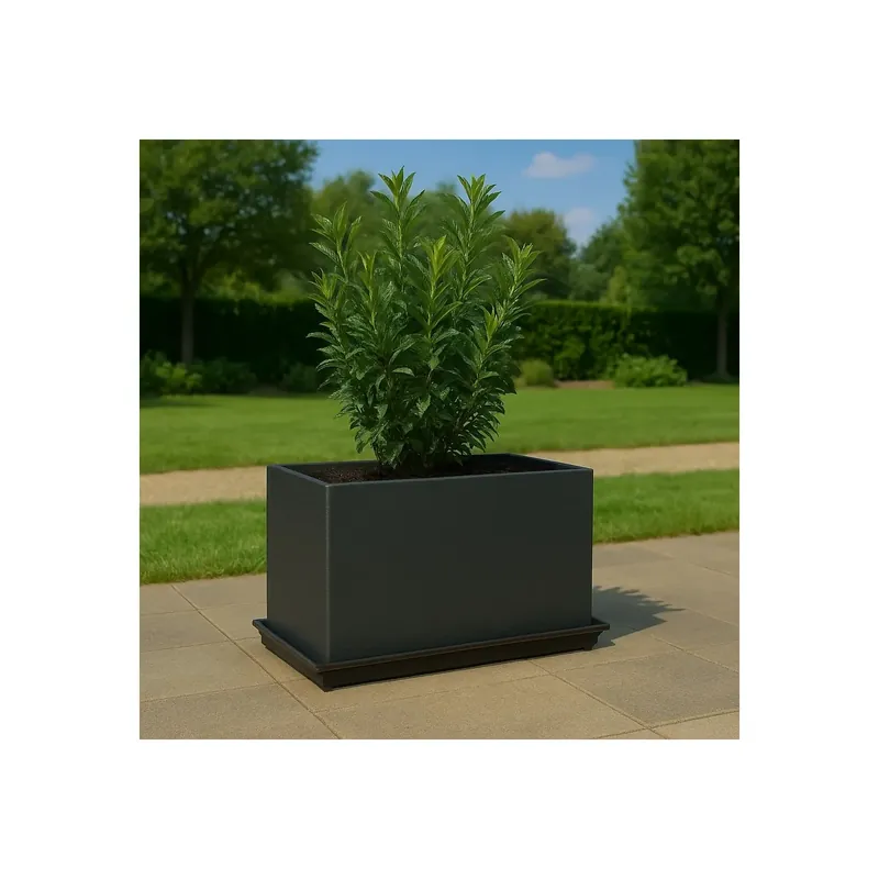 Fioriera rettangolare 80x35x50h in polietilene Flowerpot Monacis Speciale Aanbieding