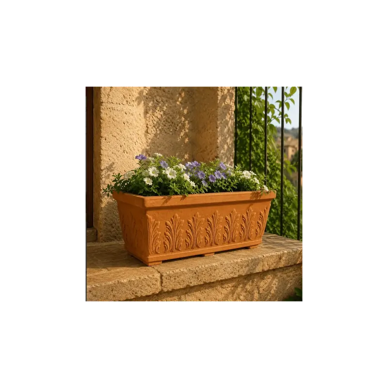 Gratis Retour Balconiera 60x30cm polietilene foglia Monacis