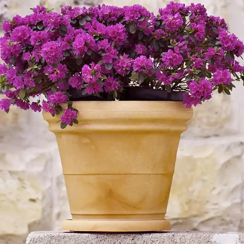 Vaso da giardino Ø 40 cm doppiobordo liscio 40 Rome Monacis Premium