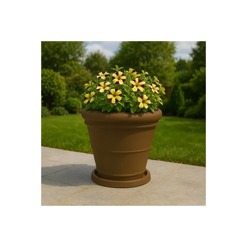 Lage Prijs Vaso da giardino Ø 50 cm doppiobordo liscio 50 Rome Monacis