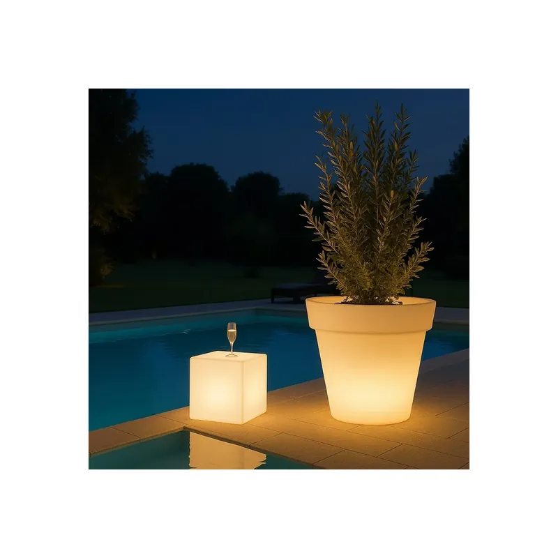 Vaso da Esterno Luminoso LED RGB - Multicolor o Luce Fissa Ediliamo Flitsaanbieding