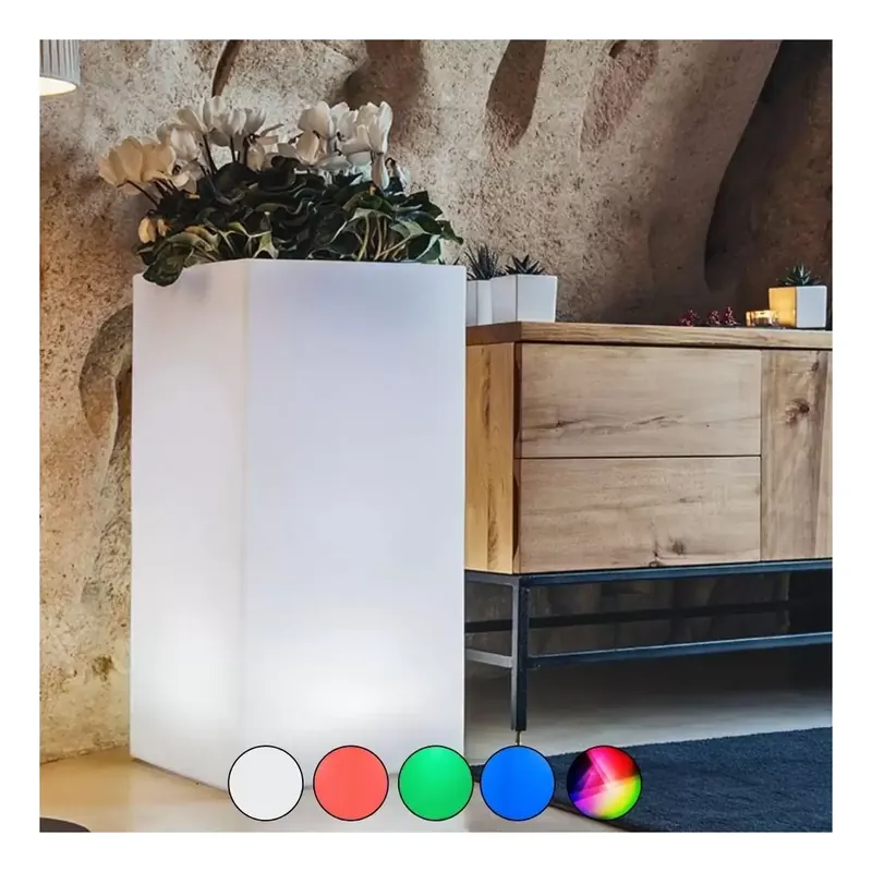 Vaso led 40x40x80h Cube Top Bright Monacis Weekendaanbieding