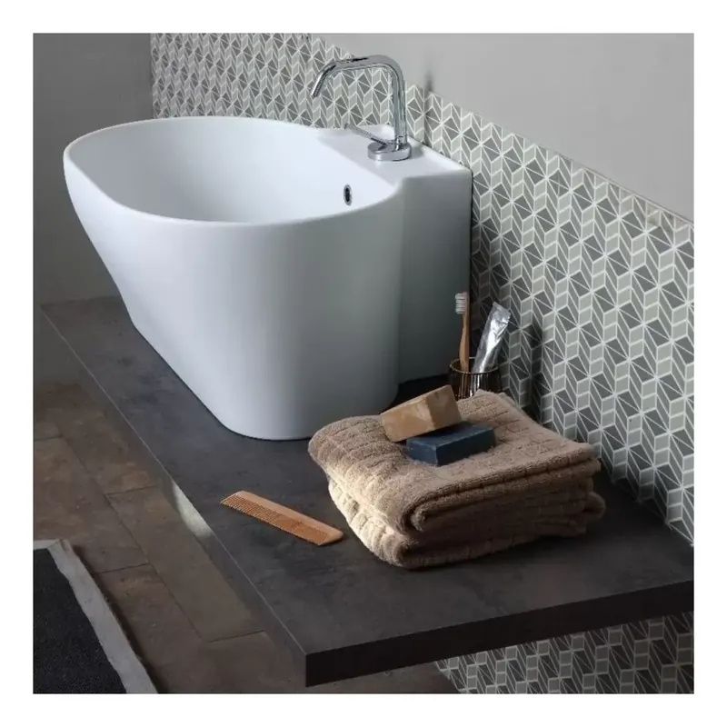 Nu Kopen Lavabo 60x50 bianco lucido senza foro Tina Colavene