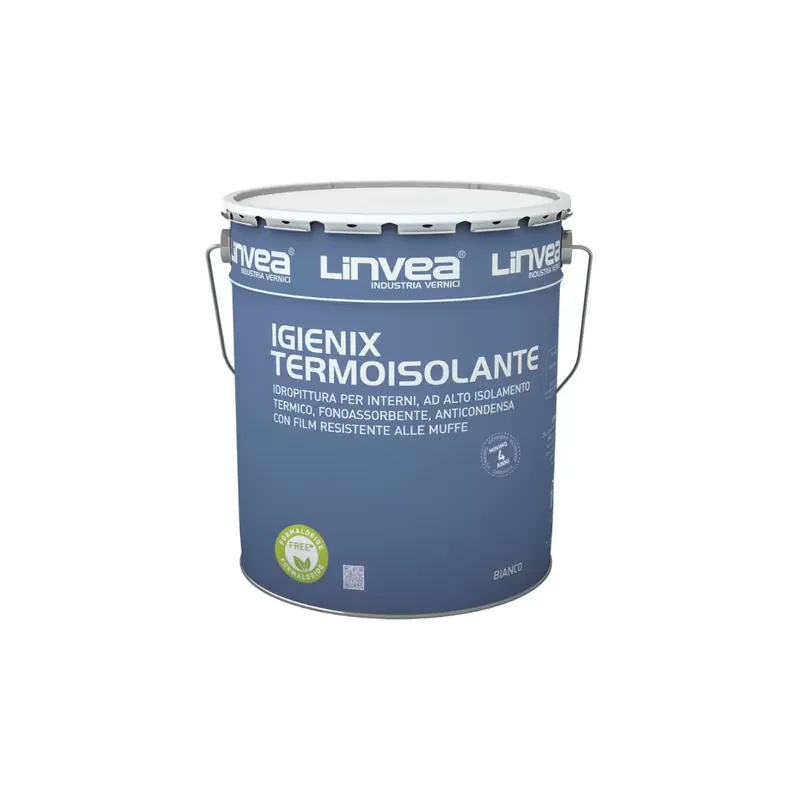 Idropittura acrilica antimuffa Bianca Igienix Termoisolante Linvea Laatste Versie