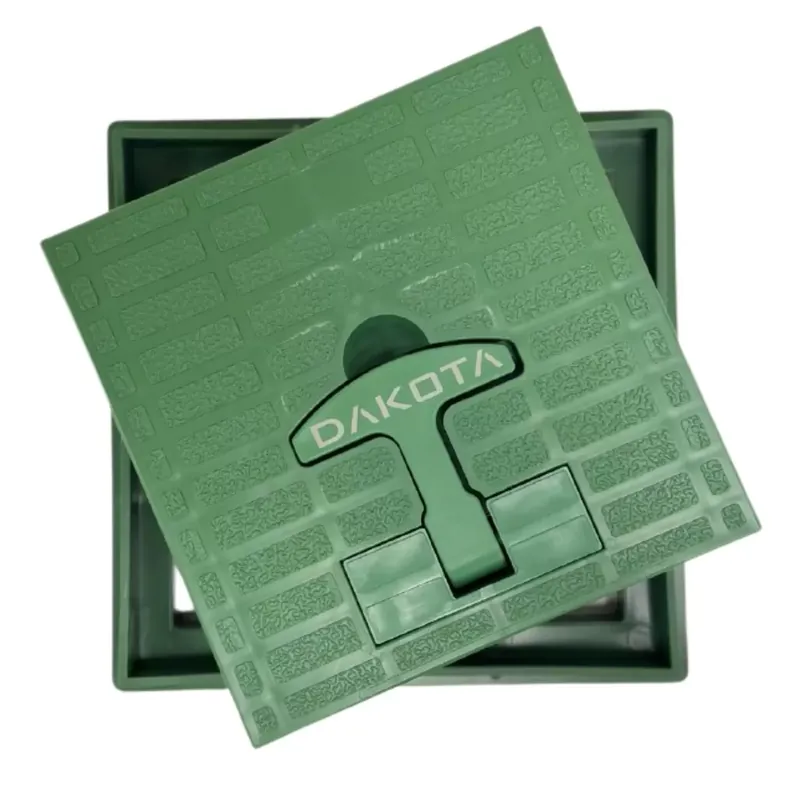 Chiusino in PVC con telaio 20x20cm verde Dakota Op = Op