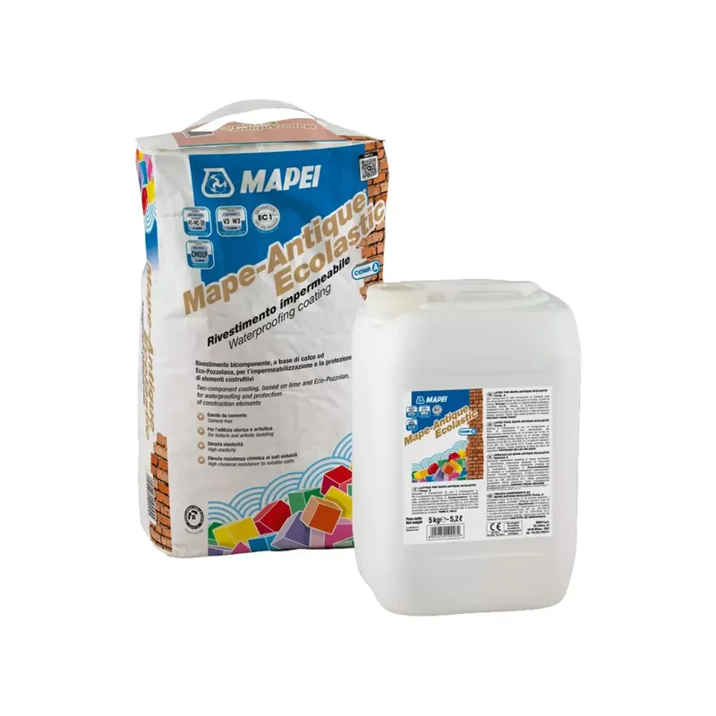 Nieuw Impermeabilizzante elastico bicomponente Mape-Antique Ecolastic Mapei