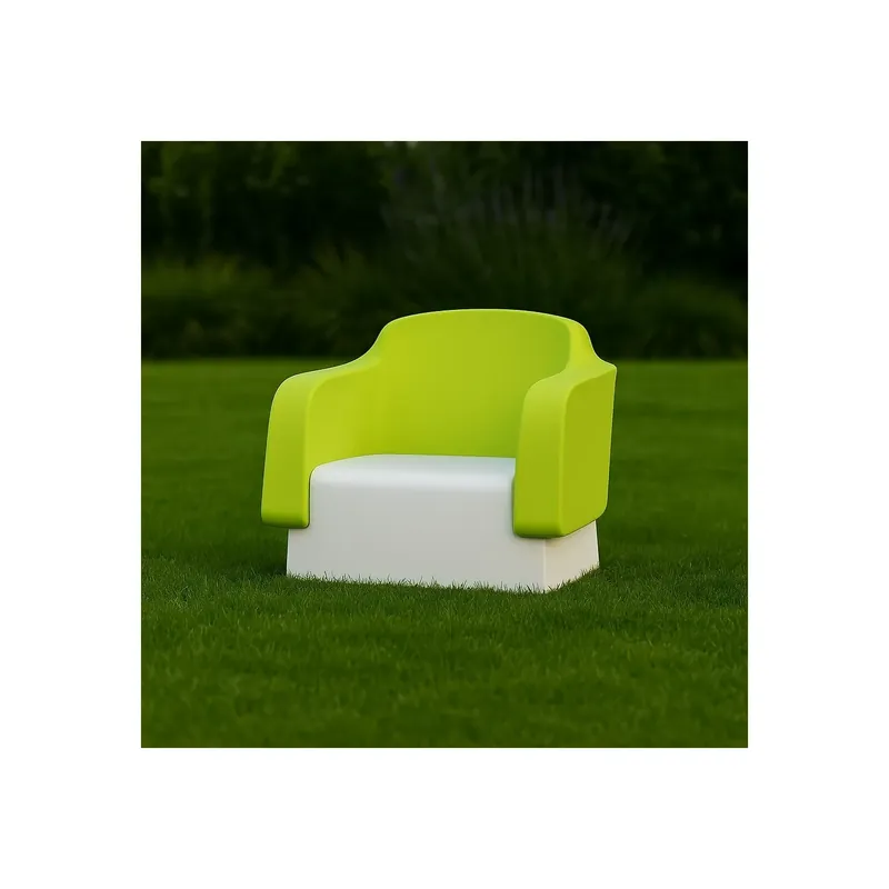 Poltrona colorata da giardino Klimt Kloris Kiwi & Bianco Bestel Nu