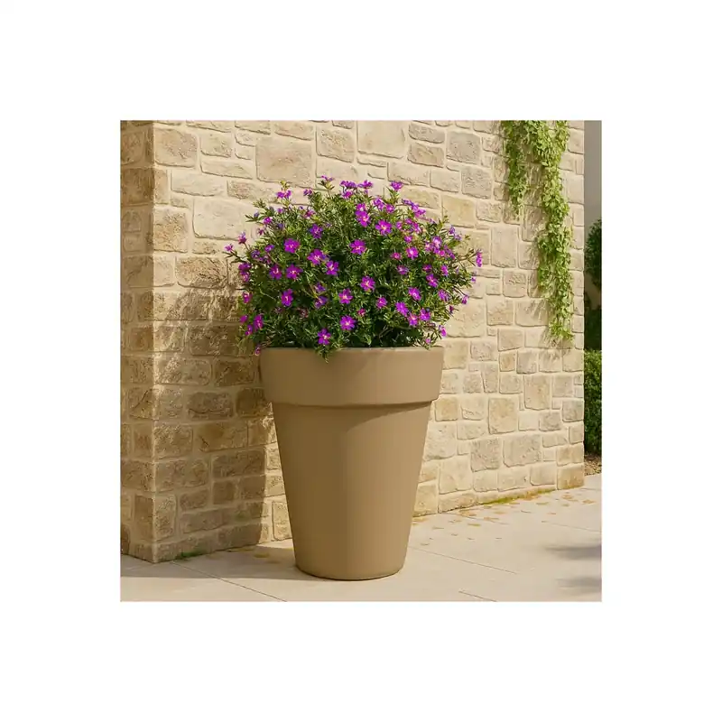 Vaso tutta capienza rotondo 100 cm e alto 89 cm in polietilene Romano Kloris Direct Beschikbaar