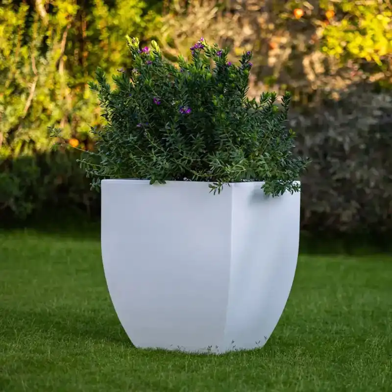 Vaso da giardino liscio 29x29 cm tutta capienza in polietilene Kloris Veilige Betaling