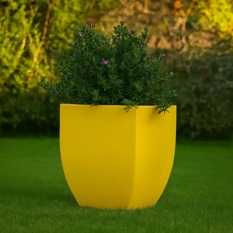 Vaso da giardino liscio 43,5x43,5 cm tutta capienza in polietilene Kloris Lage Kosten