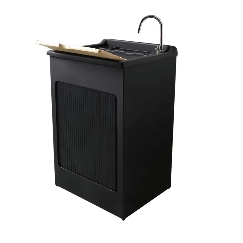 Mobile lavatoio 45x50x87h cm con vasca Lavacril Colavene nero Aanbieding