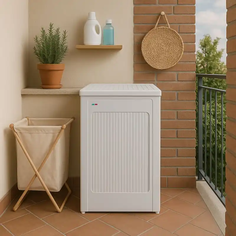 Mobile contenitore 45x50x84h cm con serranda bianco Lavacril Box Colavene Shop Nu