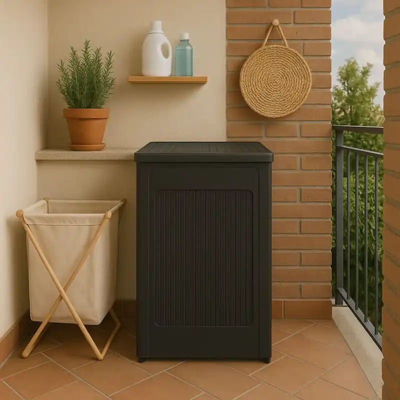 Premium Mobile contenitore 45x50x84h cm con serranda nero Lavacril Box Colavene
