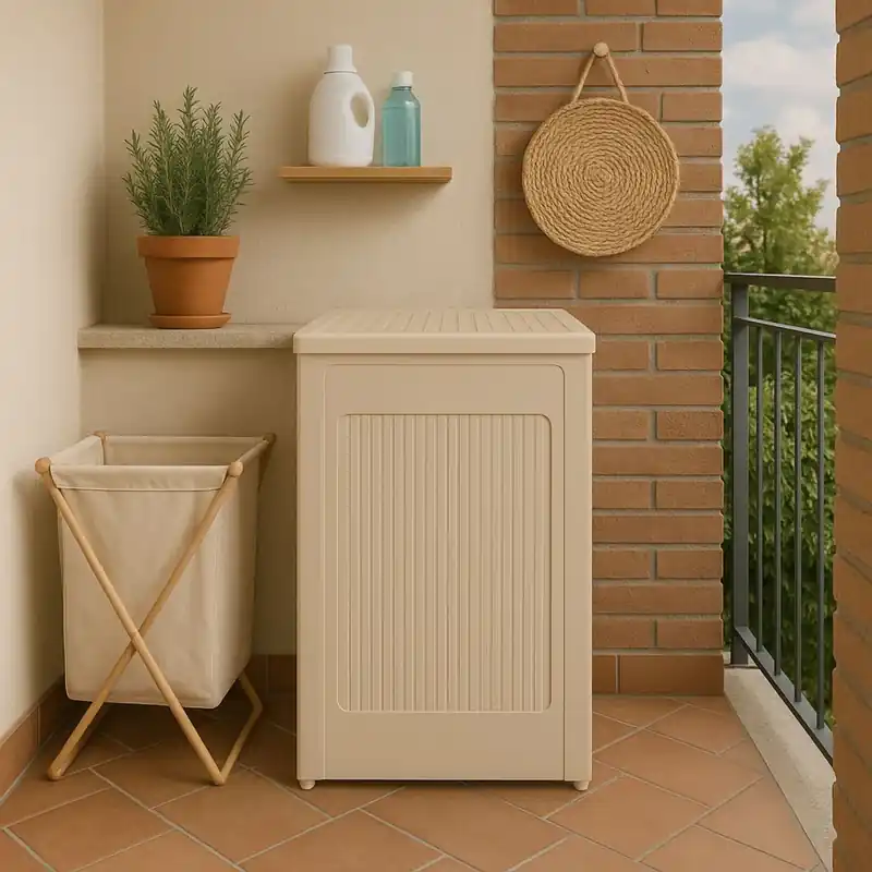 Mobile contenitore 50x50x84h cm con serranda avorio Lavacril Box Colavene Fabrieksprijs