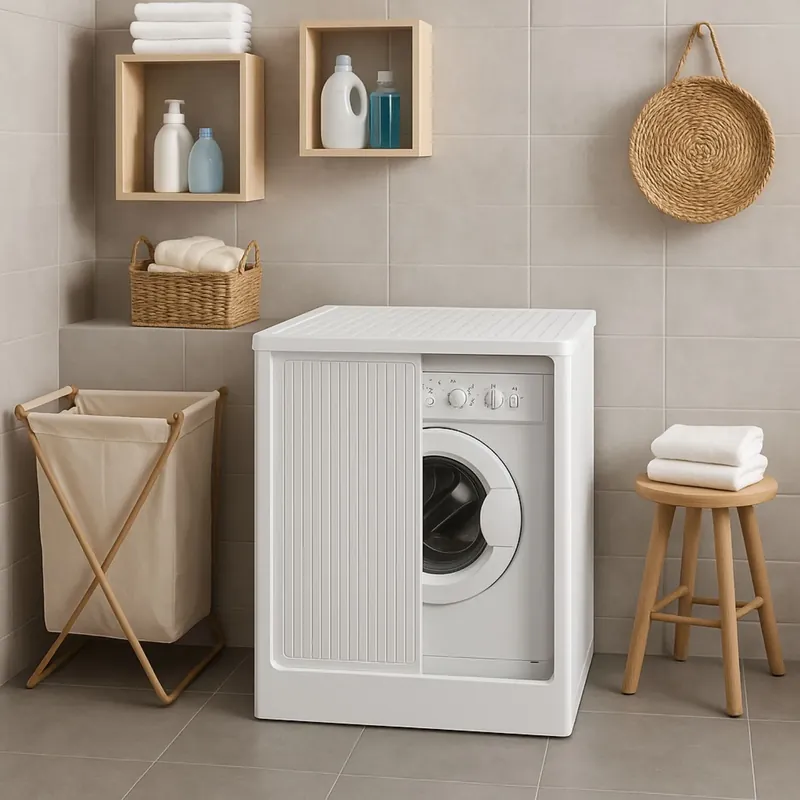 Dagaanbieding Mobile copri lavatrice 72x68x91h cm con serranda bianco Lavacril Box Colavene